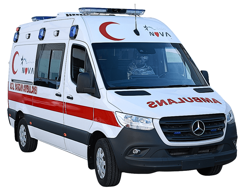 Nova Ambulans Özel Acil Yardım Ambulansı - Mercedes Sprinter tam donanımlı ambulans İstanbul