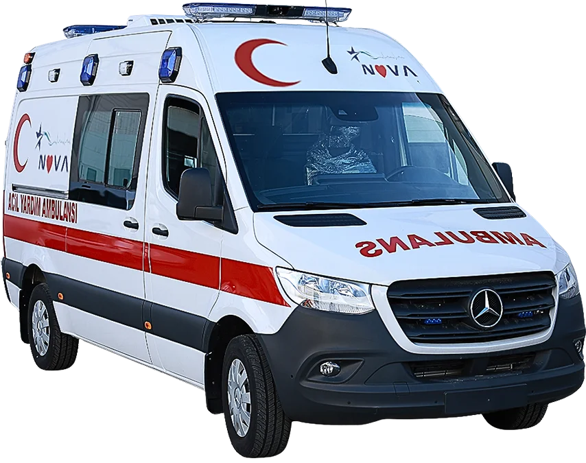 Modern ve tam donanımlı Nova Ambulans aracı görevde